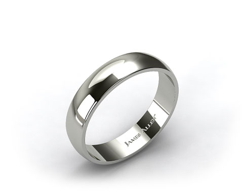 Platinum 6.0mm Traditional Slightly Curved Wedding Ring